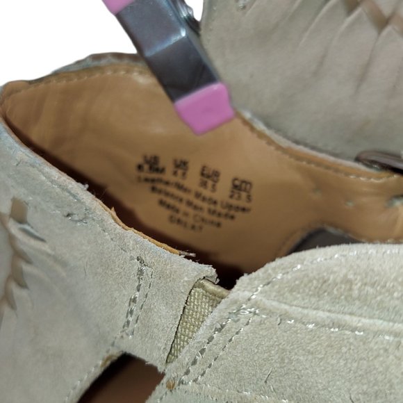 Franco Sarto Great Suede Tan Booties Women's Size 6 1/2 - Picture 10 of 11